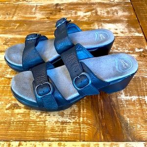 Dansko Sophie Wedge Sandals women’s 39  Black Gray